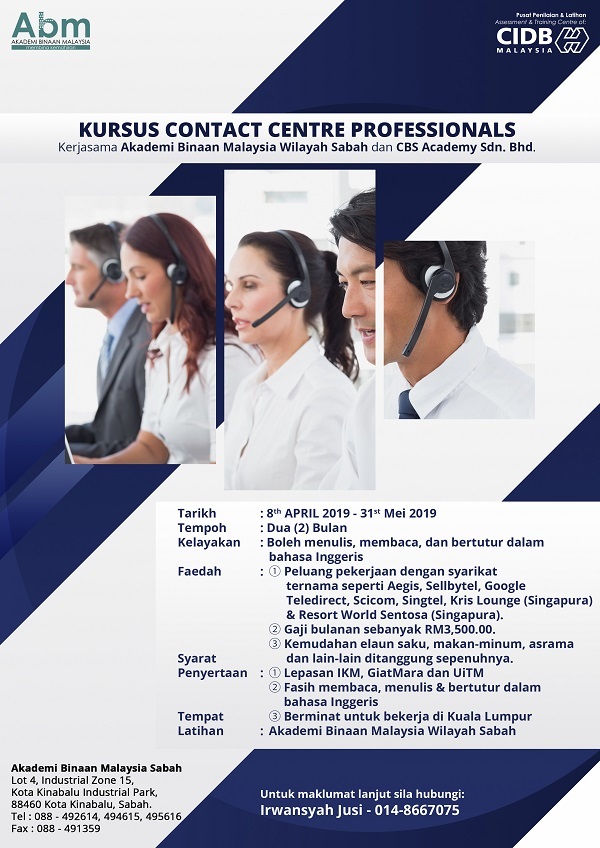 Akademi Binaan Malaysia Kursus Contact Centre Professionals