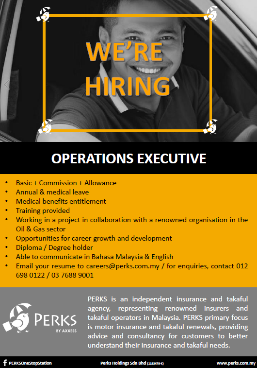 Perks Holdings Sdn Bhd-Operation Executive